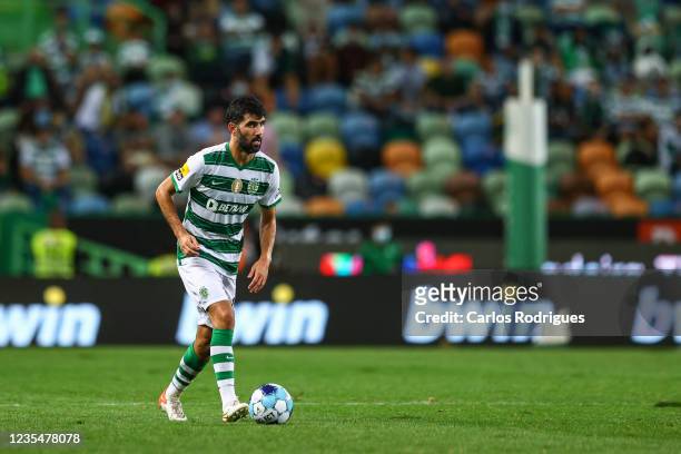 Luis Neto of Sporting CP during the Liga Portugal Bwin match between Sporting CP and CS Maritimo at Estadio Jose Alvalade on September 24, 2021 in...