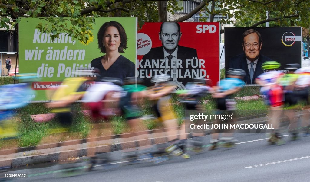 GERMANY-POLITICS-ELECTION-PARTIES-POSTERS