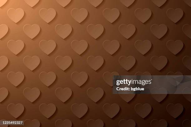 abstract brown background - heart pattern - chocolate texture stock illustrations