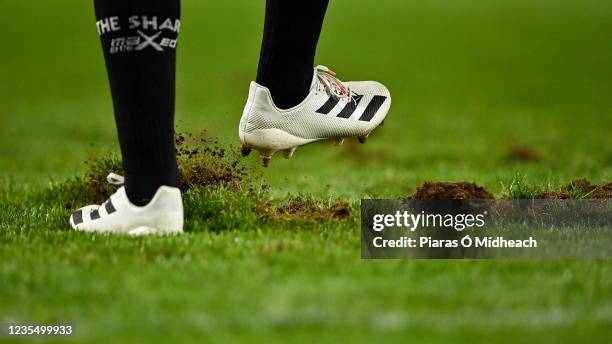 Limerick , Ireland - 25 September 2021; Curwin Bosch of Cell C Sharks tends to the pitch during the United Rugby Championship match between Munster...