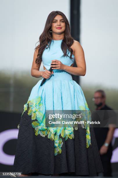 Priyanka Chopra Jonas attends the Global Citizen Live, Paris on September 25, 2021 in Paris, France.