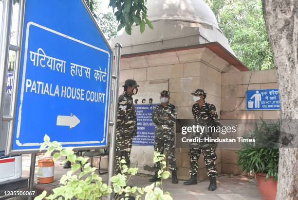 View of Patiala House court during the one-day strike called by lawers over the shootout in Delhi's Rohini court, on September 25, 2021 in New Delhi,...