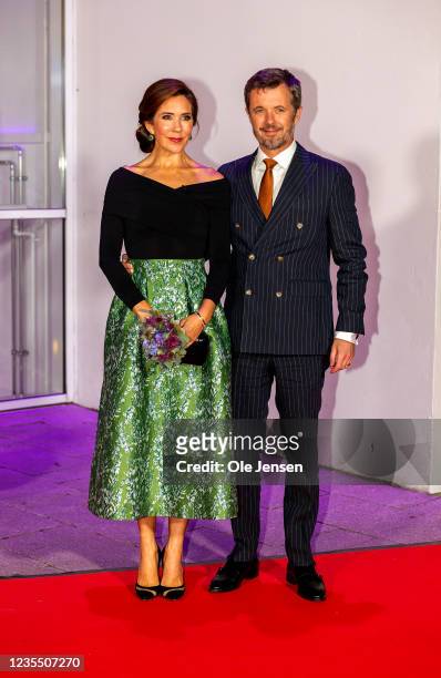 Crown Princess Mary and Crown Prince Frederik of Denmark attend the Crown Prince couples yearly Award Show on September 25, 2021 in Vejle, Denmark....