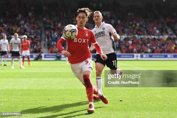 James Garner of Nottingham Forest during the Sky Bet Championship match between Nottingham Forest and Millwall at the City Ground, Nottingham, UK on...