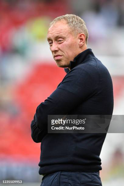 Steve Cooper, Nottingham Forest head coach during the Sky Bet Championship match between Nottingham Forest and Millwall at the City Ground,...