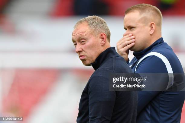 Steve Cooper, Nottingham Forest head coach during the Sky Bet Championship match between Nottingham Forest and Millwall at the City Ground,...