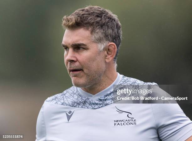 Newcastle Falcons' Defence Coach Nick Easter during the Gallagher Premiership Rugby match between Bath Rugby and Newcastle Falcons at The Recreation...