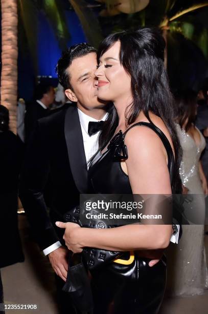 Orlando Bloom and Katy Perry attend the Academy Museum of Motion Pictures: Opening Gala honoring Haile Gerima and Sophia Loren, and Museum Campaign...