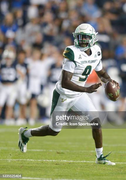 South Florida Bulls quarterback Timmy McClain during a game between the University of South Florida Bulls and BYU Cougars at LaVell Edwards Stadium...
