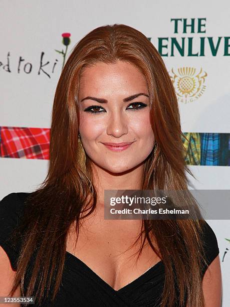 Miss Guatemala Lourdes Figueroa attends the 9th Annual Dressed To Kilt Benefit at Hammerstein Ballroom on April 5, 2011 in New York City.