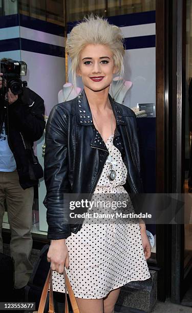 Katie Waissel attends the Lipsy launch at the Swarovski Crystal Rooms on April 21, 2011 in London, England.