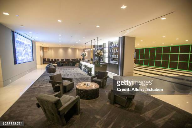 Beverly Hills, CA A view of an entertainment room next to the four-lane bowling alley at The One Bel Air, a 105,000-square-foot mansion by Nile Niami...