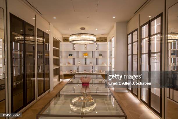 Beverly Hills, CA A view of the womens walk-in closet in the 4,000-square master bedroom with private pool at The One Bel Air, the 105,000 square...