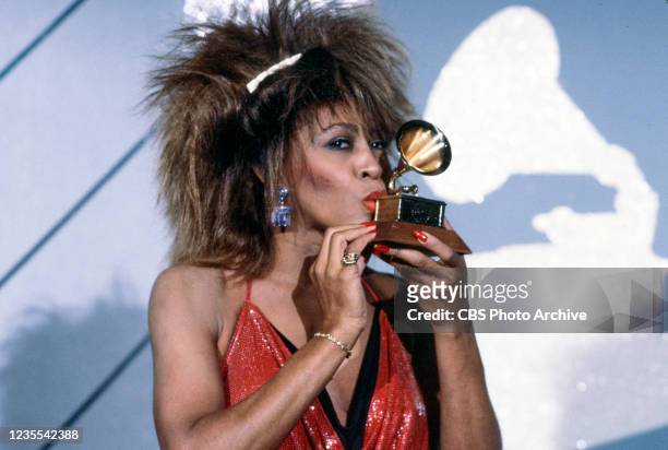 Pictured is Tina Turner on THE 27TH ANNUAL GRAMMY AWARDS, February 26 Shrine Auditorium, Los Angeles, CA.