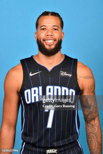 Michael Carter-Williams of the Orlando Magic poses for a head shot during NBA media day on September 27, 2021 at Amway Center in Orlando, Florida....