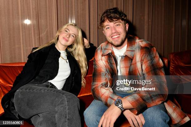 Anais Gallagher and Roman Kemp attend the launch party for the Levi's 70s High Collection at The Standard on September 28, 2021 in London, England.