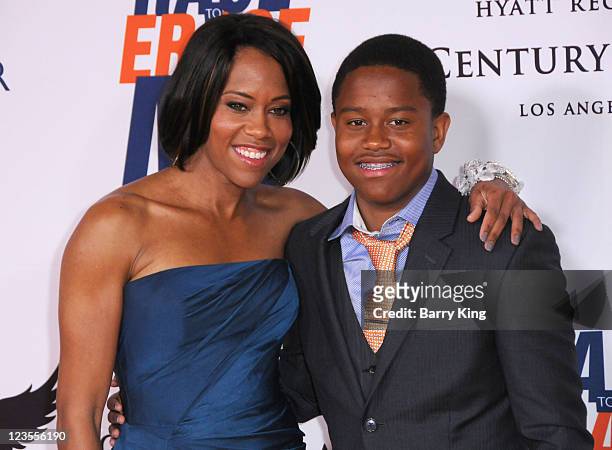 Actress Regina King and her son Ian Alexander Jr. Arrive at the 18th Annual Race To Erase MS Event at the Hyatt Regency Century Plaza on April 29,...