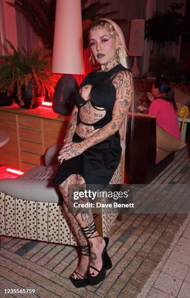 Brooke Candy attends the launch of Dazed: 30 Years Confused at 180 House on September 28, 2021 in London, England.