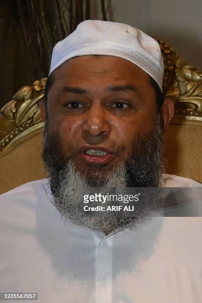 In this picture taken on September 24 former Pakistani cricketer Mushtaq Ahmed speaks during an interview with AFP in Lahore. - Ahmed believes that...