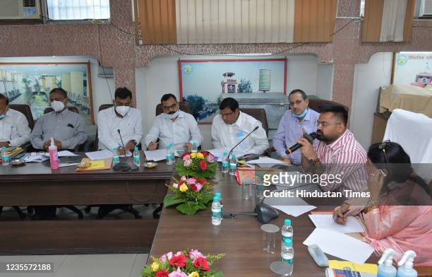 Ghaziabad Municipal Commissioner Mahendra Singh Tanwar and Ghaziabad Mayor Asha Sharma invite the Municipal Board Meeting at Municipal Corporation...