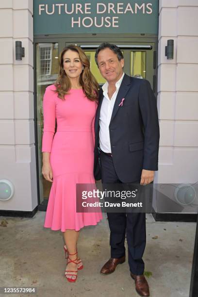 Elizabeth Hurley, Global Ambassador for The Estée Lauder Companies Breast Cancer Campaign, and Founder and Chairman of Future Dreams Spencer Leslie...