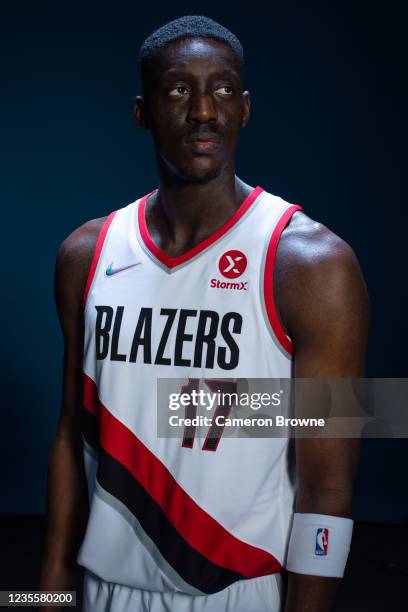 Tony Snell of the Portland Trail Blazers poses for a portrait during NBA Media Day on September 27, 2021 at the MODA Center in Portland, Oregon. NOTE...