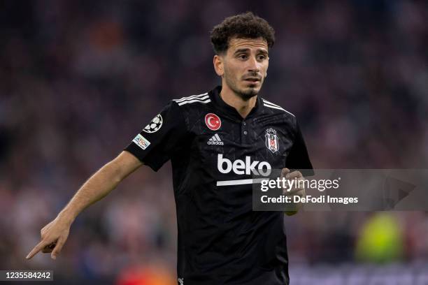 Oguzhan Ozyakup of Besiktas looks on during the UEFA Champions League group C match between AFC Ajax and Besiktas at Johan Cruijff Arena on September...