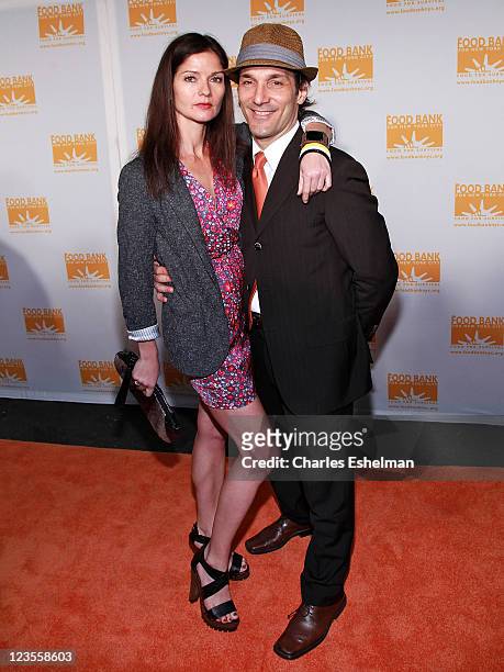 Actress Jill Hennessy and husband Paolo Mastropietro attends the 2011 Can-Do Awards Dinner at Pier Sixty at Chelsea Piers on April 7, 2011 in New...