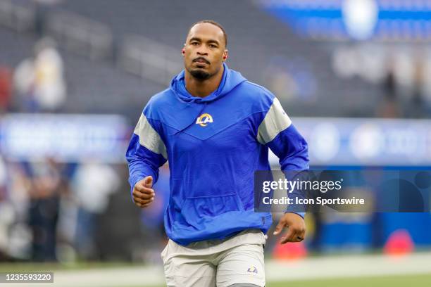 Los Angeles Rams wide receiver Robert Woods before a game between the Tampa Bay Buccaneers and the Los Angeles Rams at SoFi Stadium on September 26,...