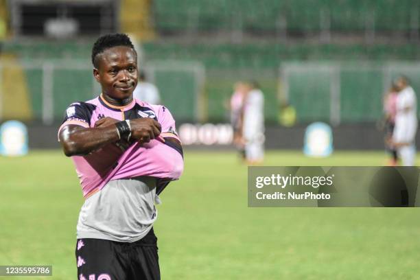 Gregorio Luperini during the Serie C match between Palermo FC and Bari, at  the Renzo Barbera stadium in Palermo. The Palermo players played with the  commemorative shirt of centenary of Club. Italy