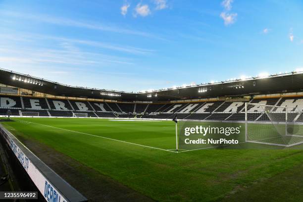 General view inside Pride Park Stadium ahead of kick-off of the during the Sky Bet Championship match between Derby County and Reading at the Pride...