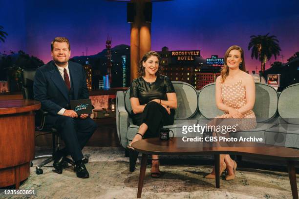 The Late Late Show with James Corden airing Tuesday, September 28 with guests Mayim Bialik and Gillian Jacobs.