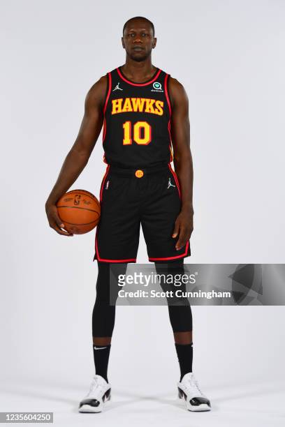Gorgui Dieng of the Atlanta Hawks poses for a portrait during NBA Media Day on September 27, 2021 at PC&E Studio in Atlanta, Georgia. NOTE TO USER:...