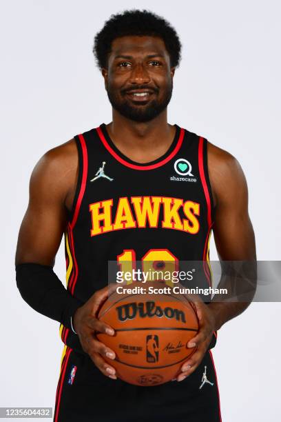 Solomon Hill of the Atlanta Hawks poses for a portrait during NBA Media Day on September 27, 2021 at PC&E Studio in Atlanta, Georgia. NOTE TO USER:...
