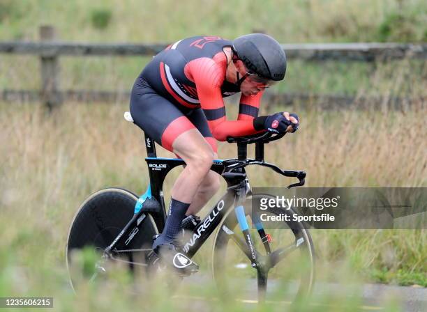Wicklow , Ireland - 30 September 2021; Marcus Christie of Performance SBR during the senior men's time trial at the 2021 Cycling Ireland Road...