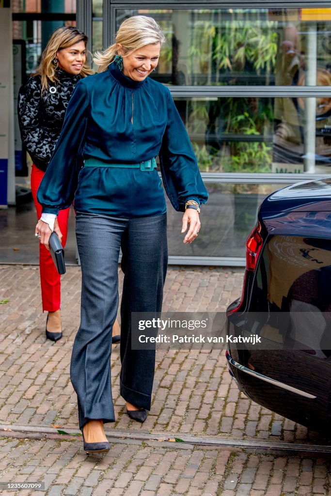 Queen Maxima Of The Netherlands  Attends The Manifest Hoofdzaken Launch In The Hague