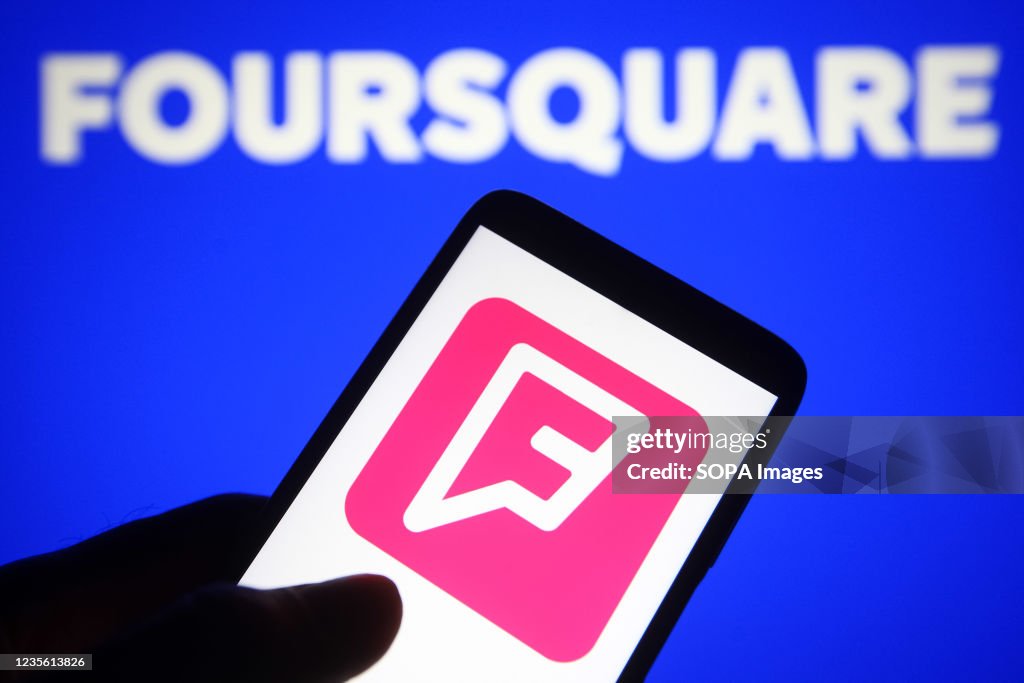 In this photo illustration a Foursquare City Guide logo is seen on a  News Photo - Getty Images