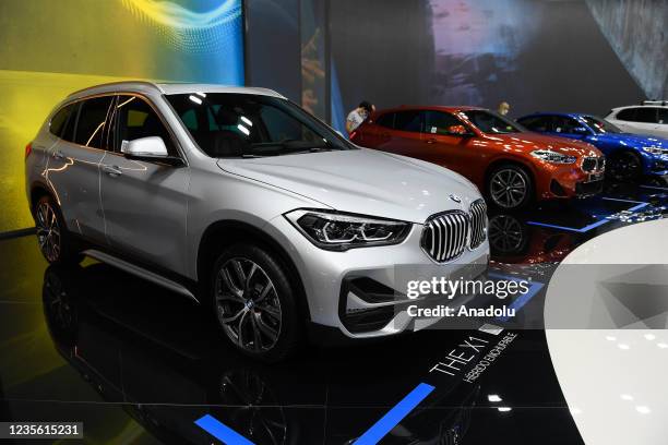 The x1 BMW car model is being displaced at the Automobile Barcelona International Motor Show in Barcelona, Spain on September 30, 2021.