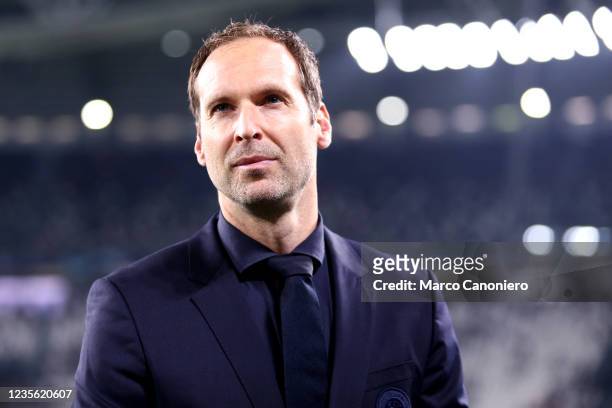 Former Player Petr Cech looks on during the Uefa Champions League Group H match between Juventus Fc and Chelsea Fc . Juventus Fc wins 1-0 over...