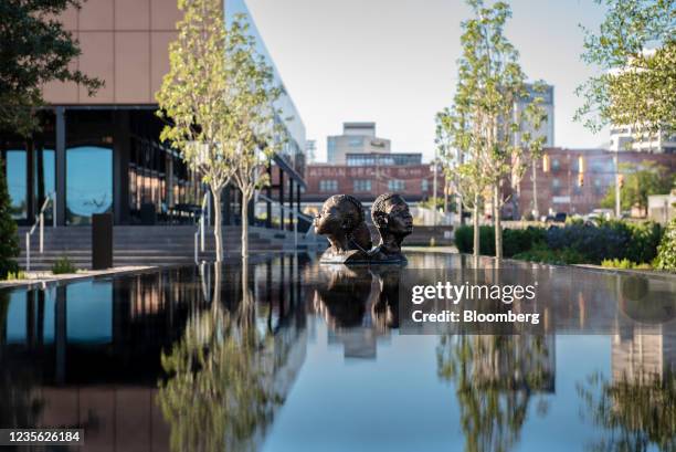 Memorial to lynching victims at the Legacy Museum in Montgomery, Alabama, U.S., on Friday, Sept. 24, 2021. The Legacy Museum is the latest...