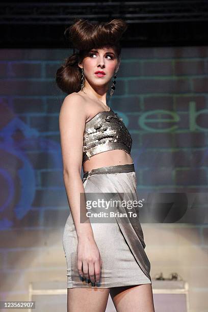 Model walks the runway at Made in LA presents "Bebe: The After Party" for Los Angeles fashion week spring 2011 at SupperClub Los Angeles on March 17,...