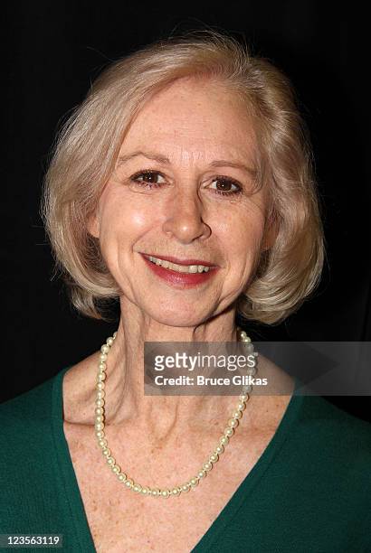 Patricia Hodge poses at the "Born Yesterday" Broadway Cast Photocall at the Roundabout Theatre Company Rehearsal Studios on March 3, 2011 in New York...