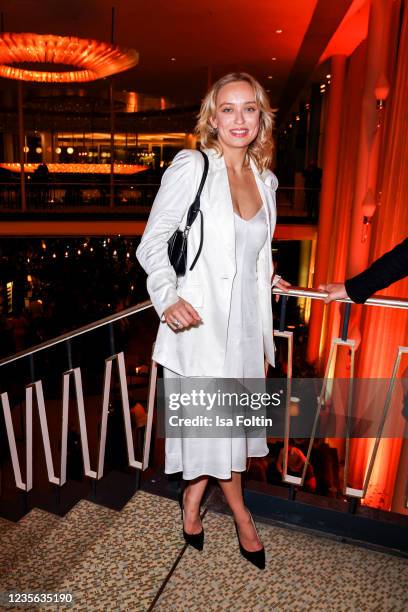 German actress Caro Cult during the Lola - German Film Award party at Palais am Funkturm on October 1, 2021 in Berlin, Germany.