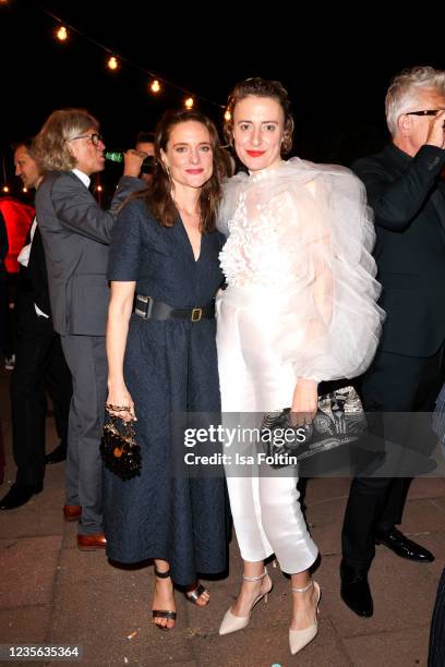 German actress Anne Ratte-Polle and German actress Maren Eggert during the Lola - German Film Award party at Palais am Funkturm on October 1, 2021 in...