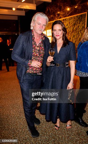 German actor Detlev Buck and German actress Anne Ratte-Polle during the Lola - German Film Award party at Palais am Funkturm on October 1, 2021 in...