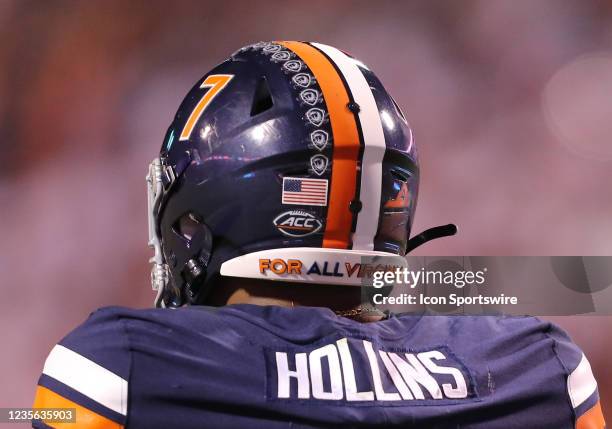 Virginia Cavaliers running back Mike Hollins during a game between the Wake Forest Demon Deacons and the Virginia Cavaliers on September 24 at Scott...