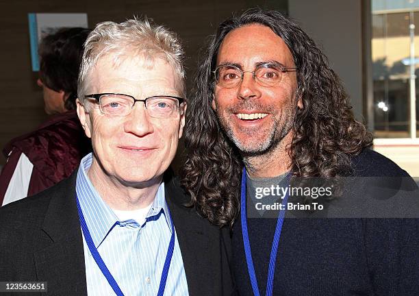 Ken Robinson and Tom Shadyac attend Science & Entertainment Exchange Summit at The Paley Center for Media on February 4, 2011 in Beverly Hills,...