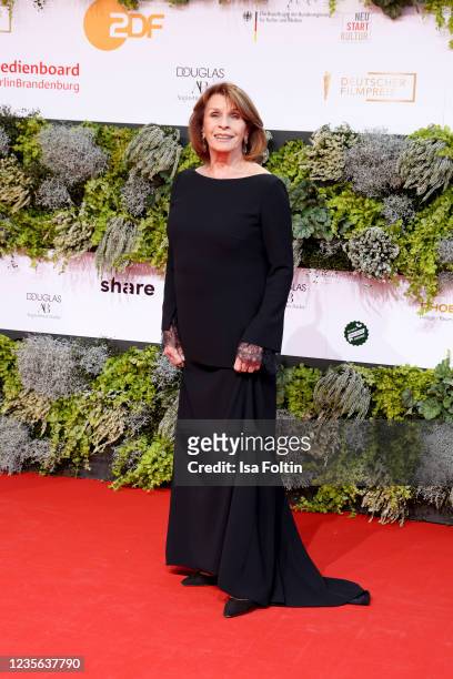 Austrian actress Senta Berger attends the Lola - German Film Award red carpet at Palais am Funkturm on October 1, 2021 in Berlin, Germany.