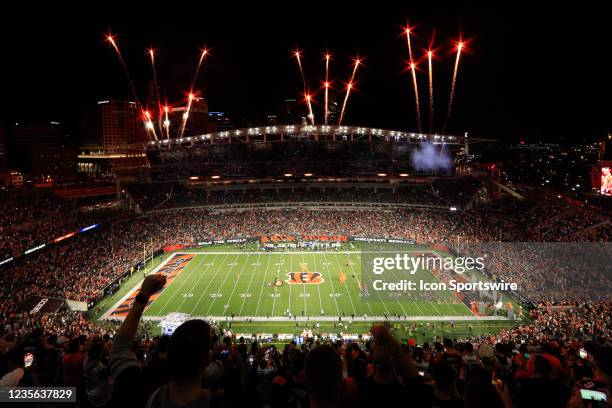 General view of Paul Brown Stadium before the game against the Jacksonville Jaguars and the Cincinnati Bengals on September 30 at Paul Brown Stadium...