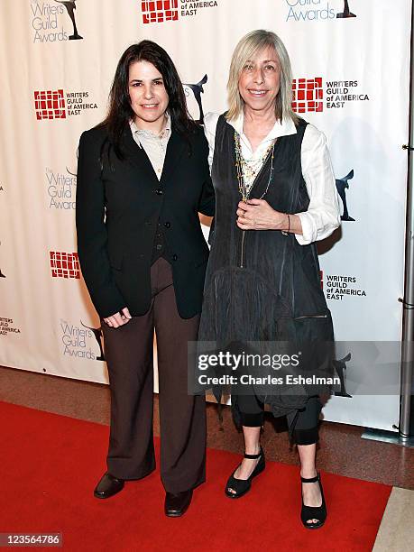 Writer Tina Cesa Ward and Susan Miller attend the 63rd Annual Writers Guild Awards New York ceremony at the AXA Equitable Center on February 5, 2011...